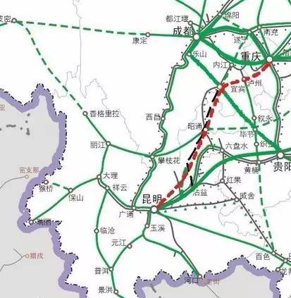 喻昆高铁最新线路图